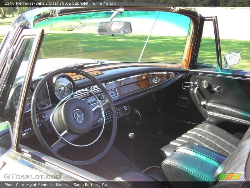 White / Black 1968 Mercedes-Benz S Class 280SE Cabriolet