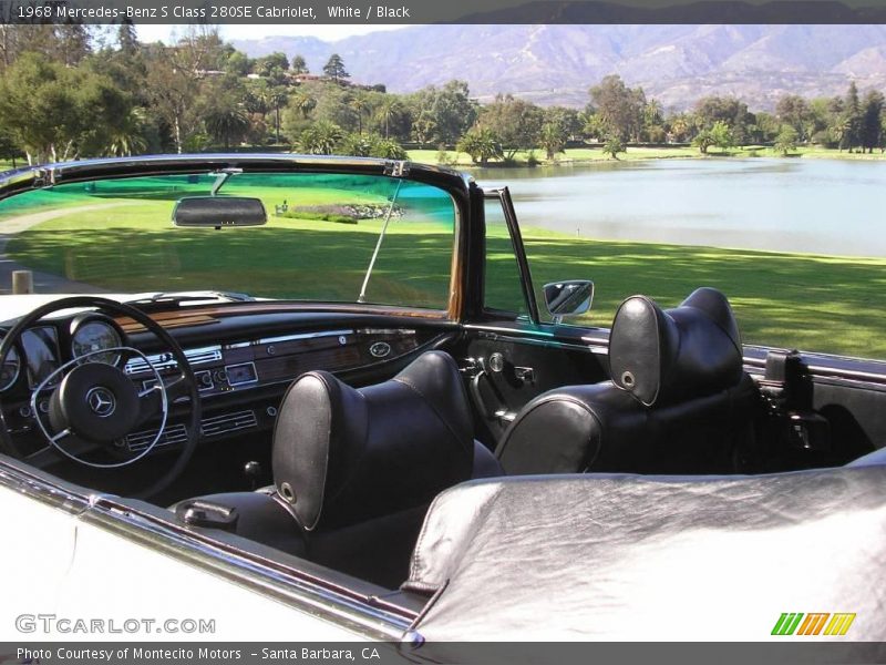 White / Black 1968 Mercedes-Benz S Class 280SE Cabriolet