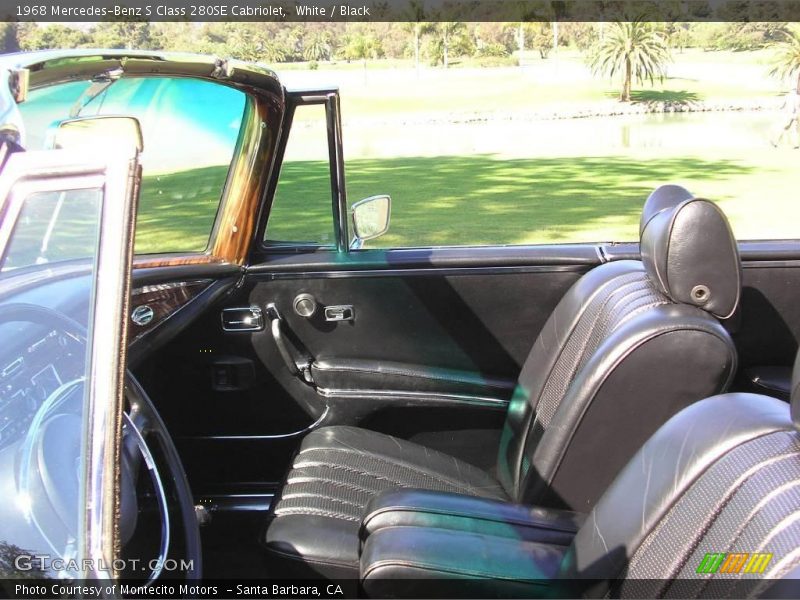 White / Black 1968 Mercedes-Benz S Class 280SE Cabriolet