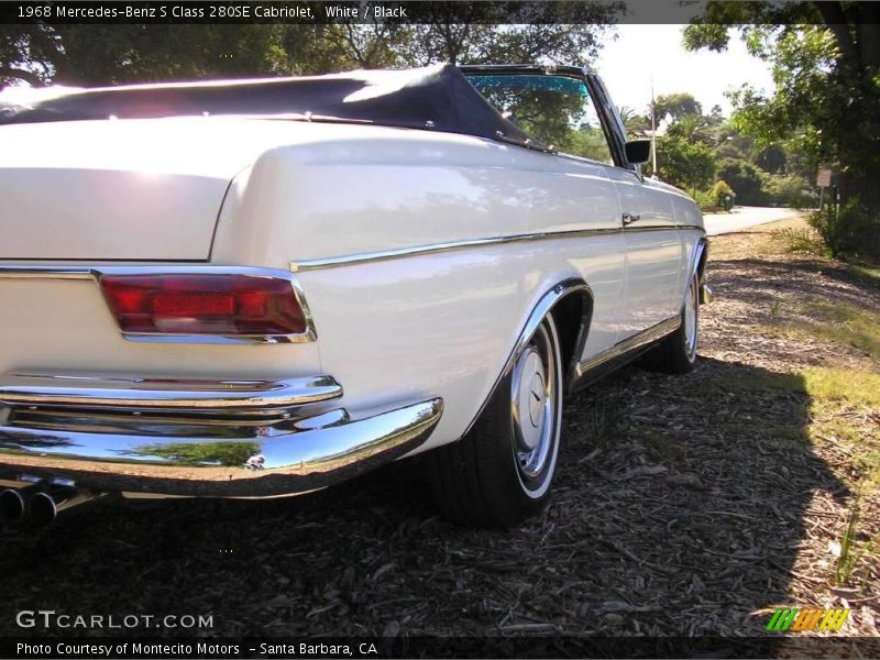 White / Black 1968 Mercedes-Benz S Class 280SE Cabriolet