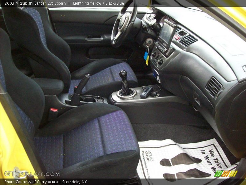 Lightning Yellow / Black/Blue 2003 Mitsubishi Lancer Evolution VIII
