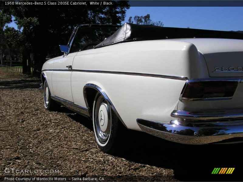 White / Black 1968 Mercedes-Benz S Class 280SE Cabriolet