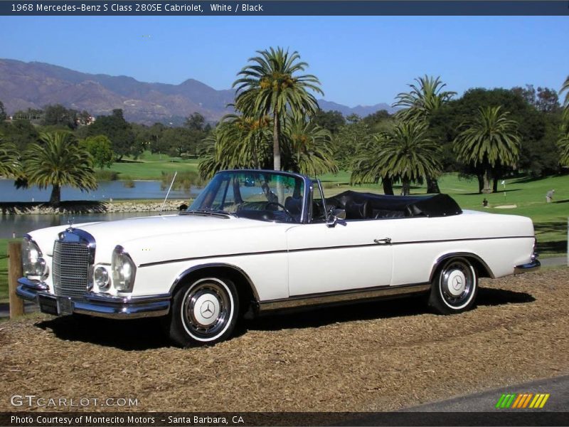 White / Black 1968 Mercedes-Benz S Class 280SE Cabriolet