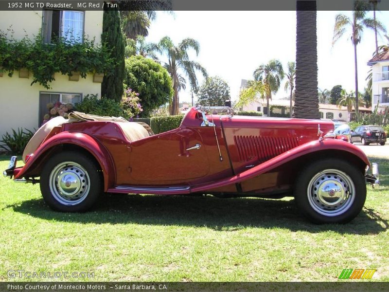 MG Red / Tan 1952 MG TD Roadster