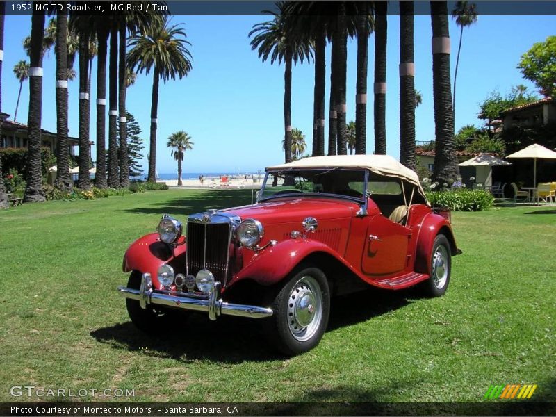 MG Red / Tan 1952 MG TD Roadster
