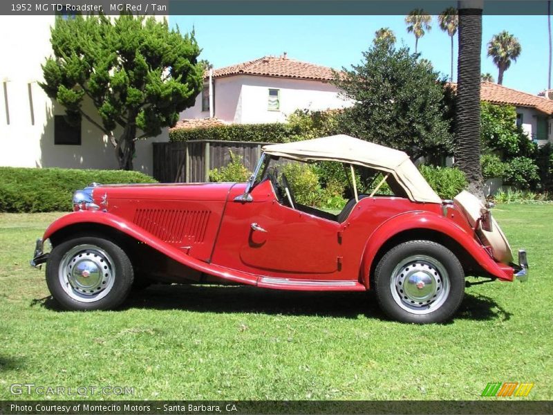 MG Red / Tan 1952 MG TD Roadster