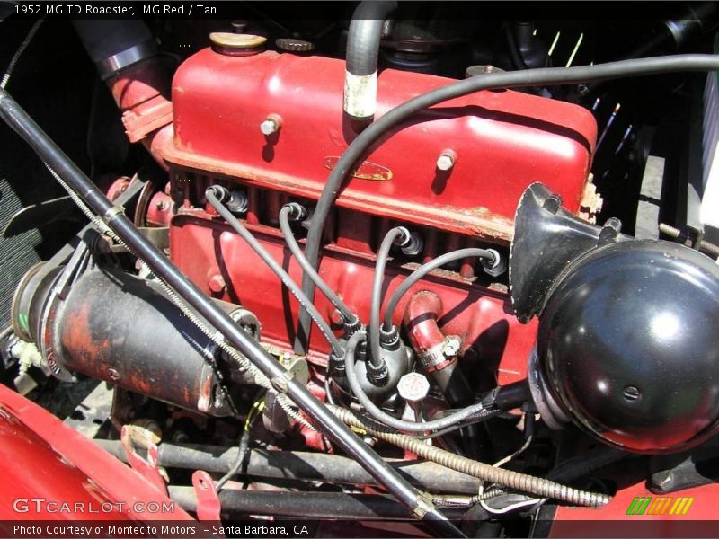  1952 TD Roadster Engine - 1250 cc XPAG OHV 8-Valve 4 Cylinder
