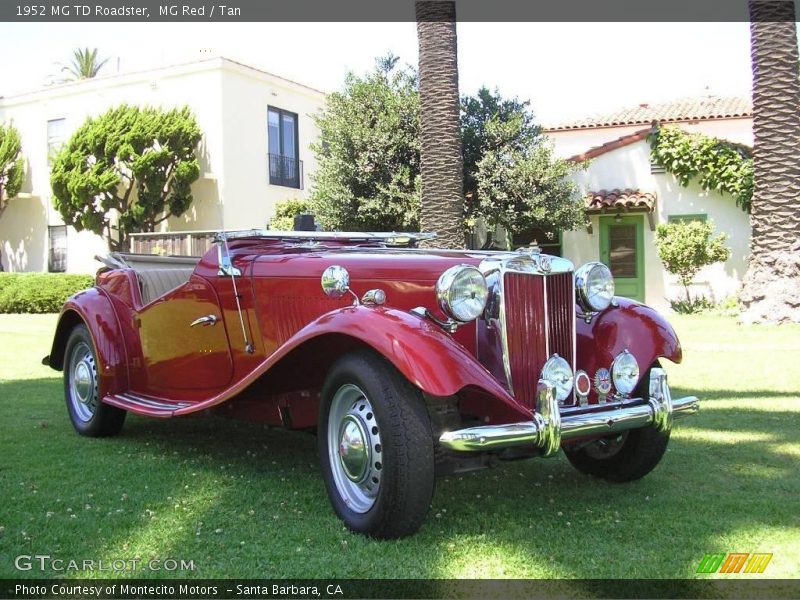 MG Red / Tan 1952 MG TD Roadster