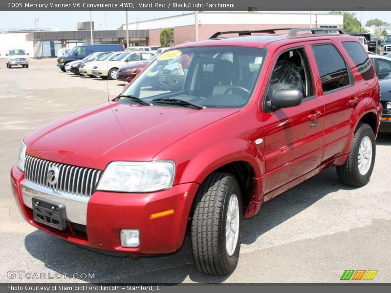 Vivid Red / Black/Light Parchment 2005 Mercury Mariner V6 Convenience 4WD