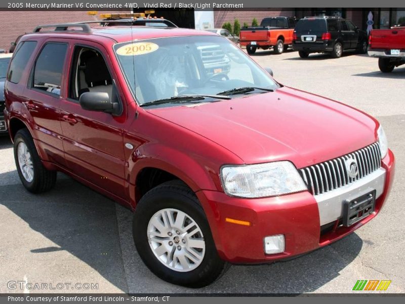 Vivid Red / Black/Light Parchment 2005 Mercury Mariner V6 Convenience 4WD