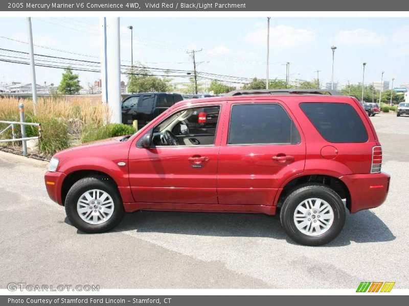Vivid Red / Black/Light Parchment 2005 Mercury Mariner V6 Convenience 4WD
