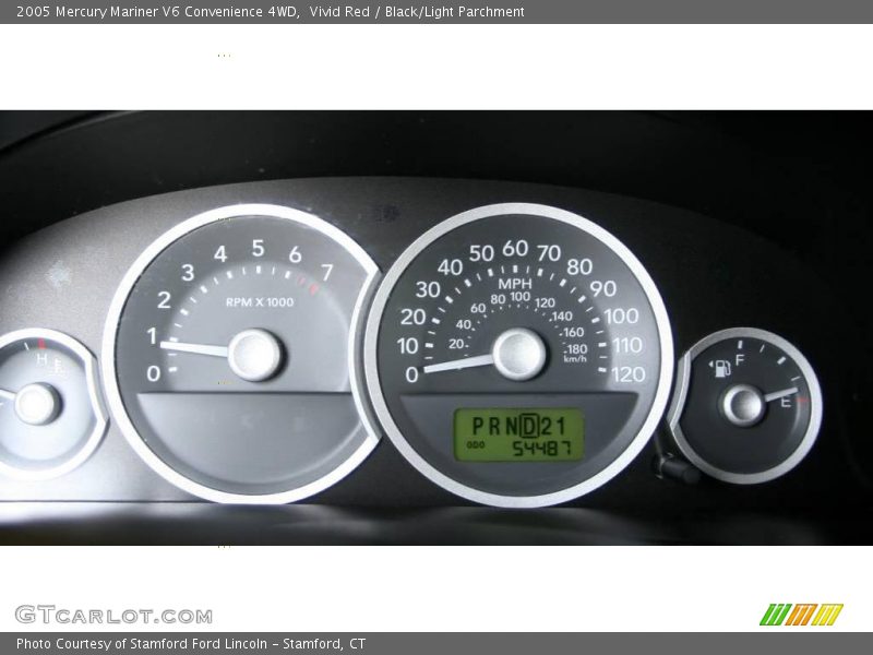 Vivid Red / Black/Light Parchment 2005 Mercury Mariner V6 Convenience 4WD