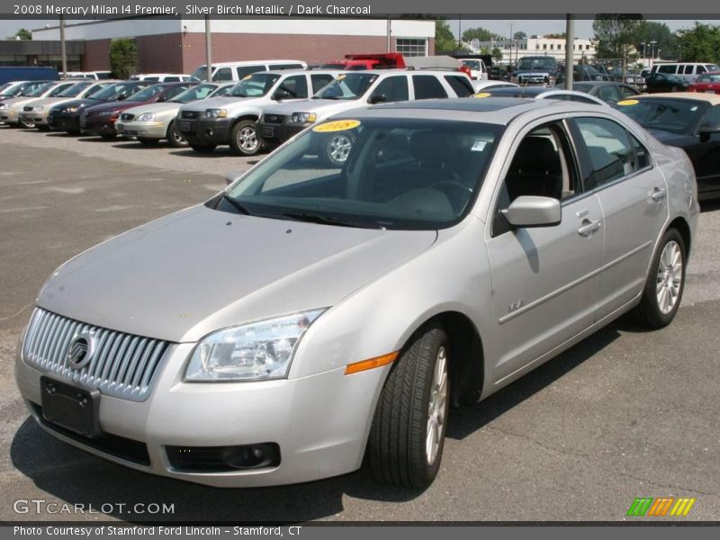 Silver Birch Metallic / Dark Charcoal 2008 Mercury Milan I4 Premier