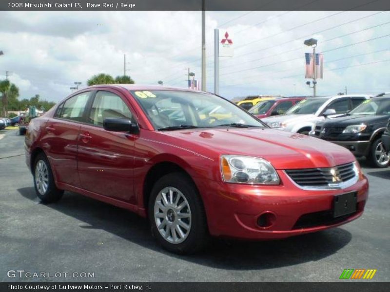 Rave Red / Beige 2008 Mitsubishi Galant ES