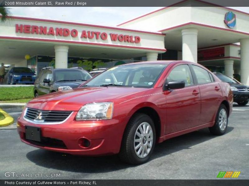 Rave Red / Beige 2008 Mitsubishi Galant ES