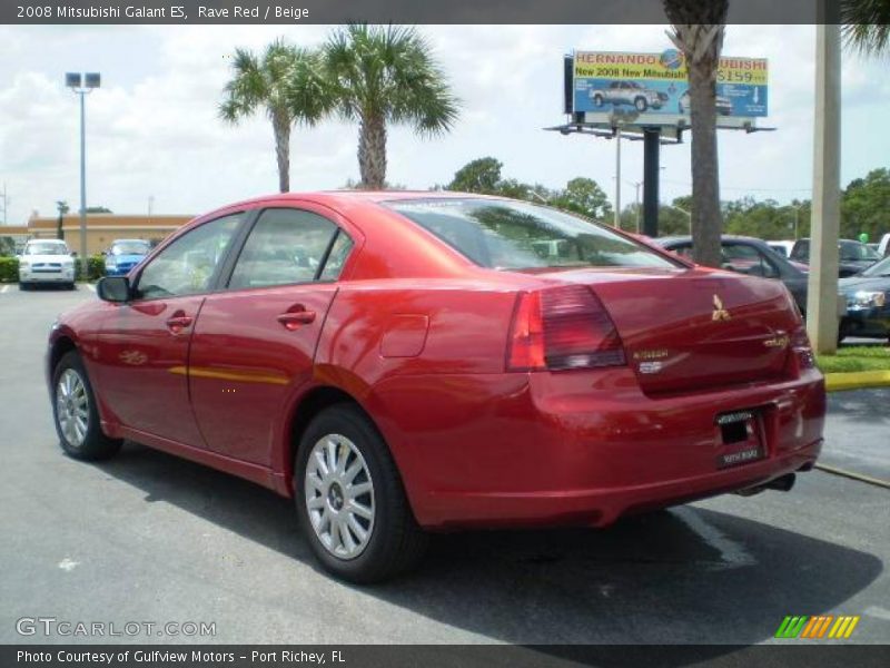 Rave Red / Beige 2008 Mitsubishi Galant ES
