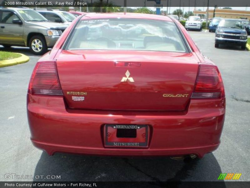 Rave Red / Beige 2008 Mitsubishi Galant ES