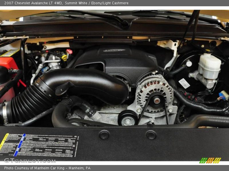 Summit White / Ebony/Light Cashmere 2007 Chevrolet Avalanche LT 4WD