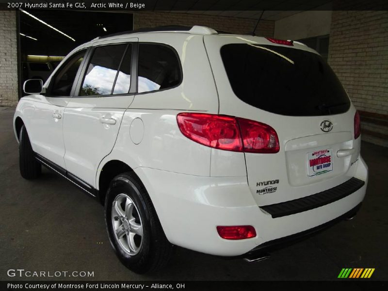 Arctic White / Beige 2007 Hyundai Santa Fe GLS