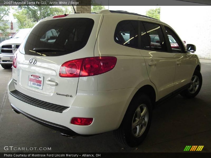 Arctic White / Beige 2007 Hyundai Santa Fe GLS