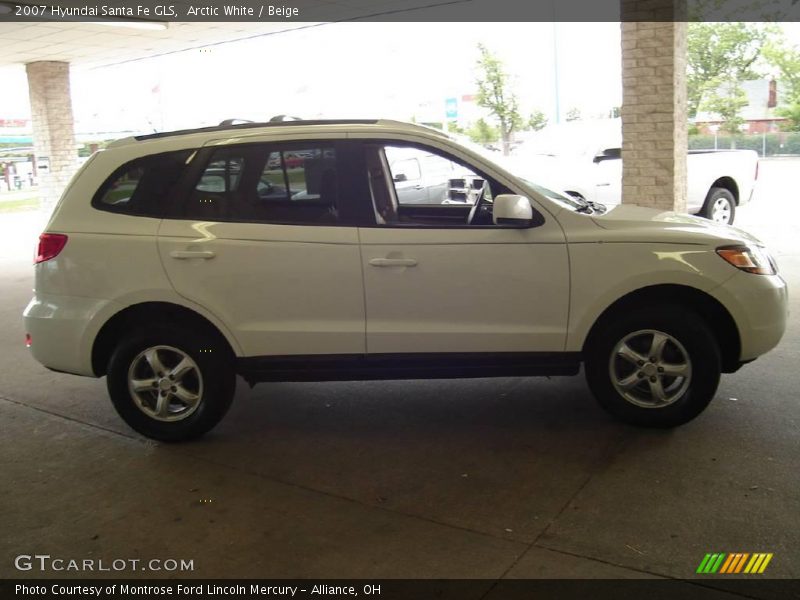 Arctic White / Beige 2007 Hyundai Santa Fe GLS