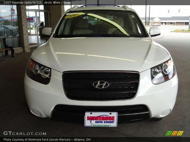 Arctic White / Beige 2007 Hyundai Santa Fe GLS