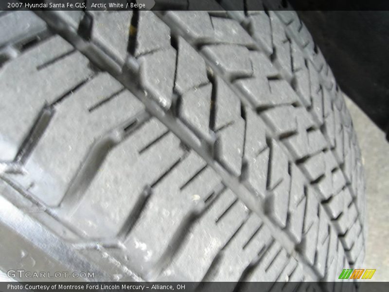 Arctic White / Beige 2007 Hyundai Santa Fe GLS