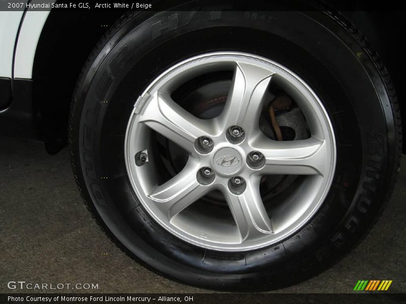 Arctic White / Beige 2007 Hyundai Santa Fe GLS