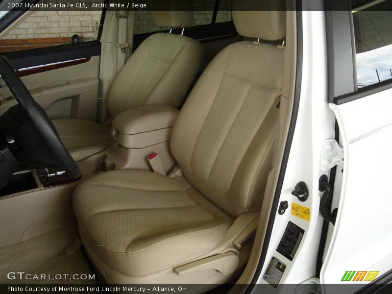 Arctic White / Beige 2007 Hyundai Santa Fe GLS
