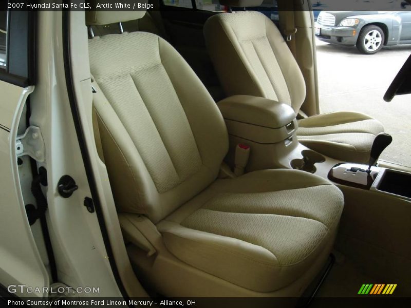 Arctic White / Beige 2007 Hyundai Santa Fe GLS