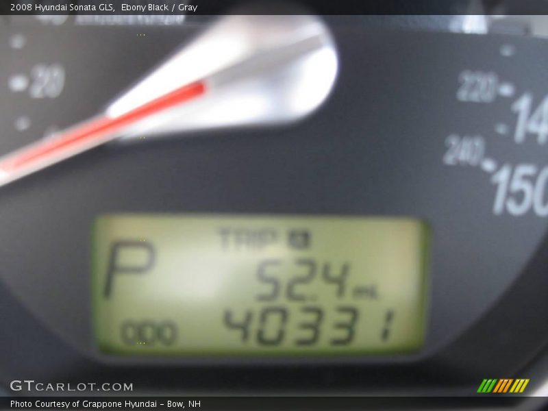 Ebony Black / Gray 2008 Hyundai Sonata GLS