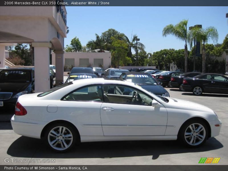 Alabaster White / Stone 2006 Mercedes-Benz CLK 350 Coupe