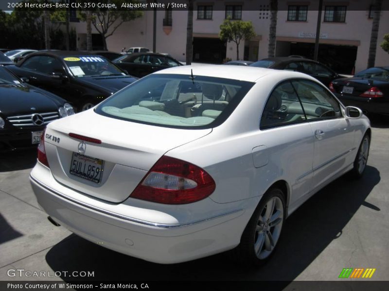 Alabaster White / Stone 2006 Mercedes-Benz CLK 350 Coupe