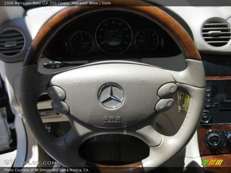 Alabaster White / Stone 2006 Mercedes-Benz CLK 350 Coupe