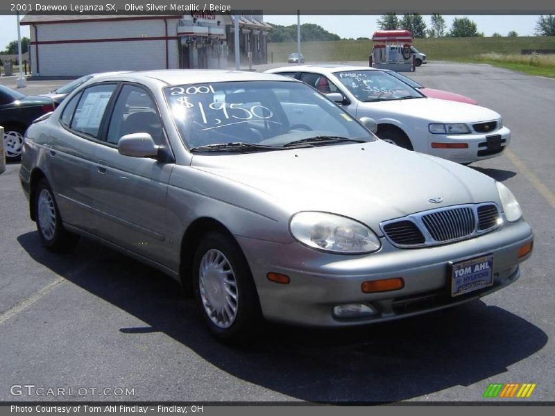 Olive Silver Metallic / Beige 2001 Daewoo Leganza SX