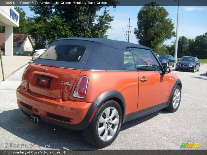 Hot Orange Metallic / Black/Orange 2006 Mini Cooper S Convertible