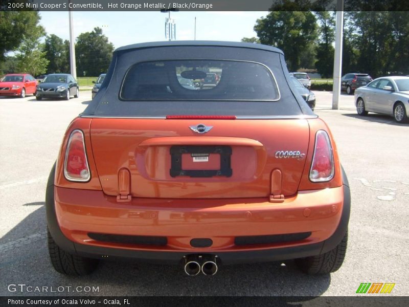 Hot Orange Metallic / Black/Orange 2006 Mini Cooper S Convertible