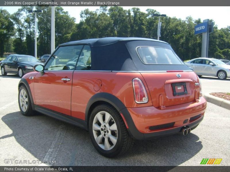 Hot Orange Metallic / Black/Orange 2006 Mini Cooper S Convertible