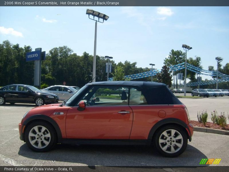 Hot Orange Metallic / Black/Orange 2006 Mini Cooper S Convertible