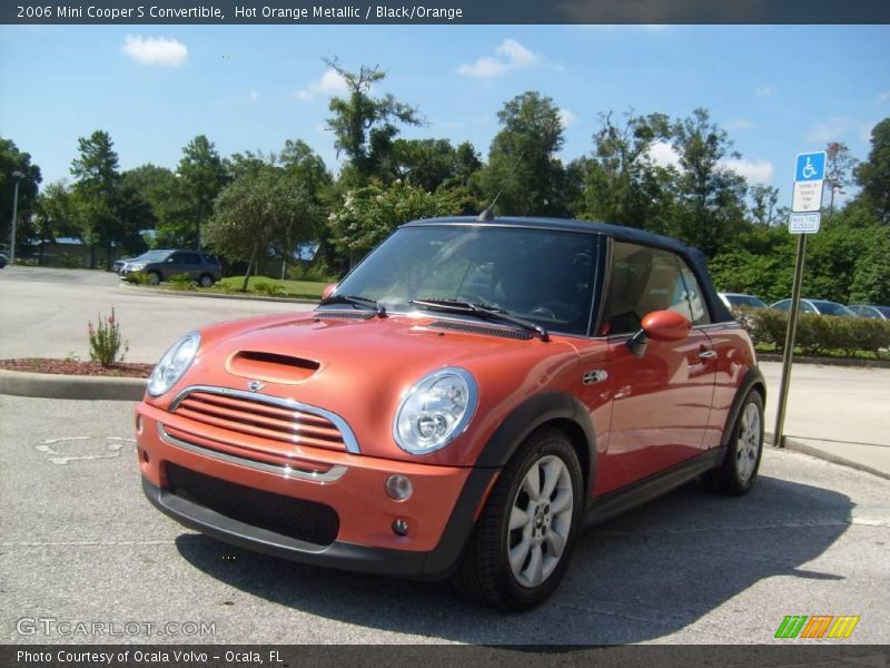 Hot Orange Metallic / Black/Orange 2006 Mini Cooper S Convertible