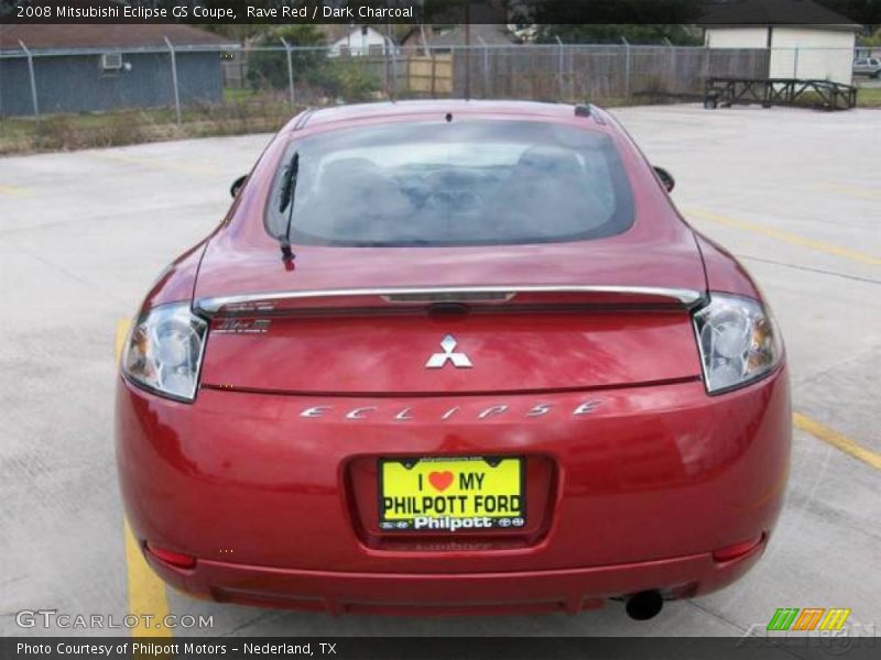 Rave Red / Dark Charcoal 2008 Mitsubishi Eclipse GS Coupe