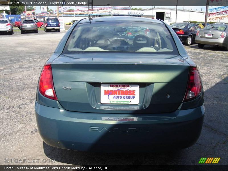 Cypress Green / Beige 2006 Saturn ION 2 Sedan