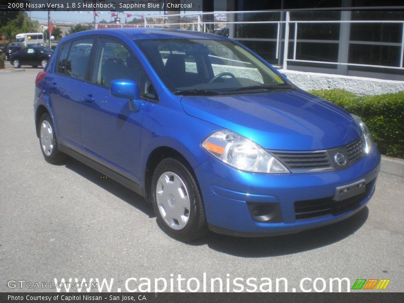 Sapphire Blue / Charcoal 2008 Nissan Versa 1.8 S Hatchback