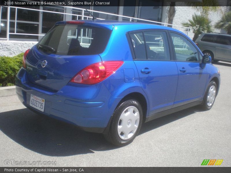 Sapphire Blue / Charcoal 2008 Nissan Versa 1.8 S Hatchback