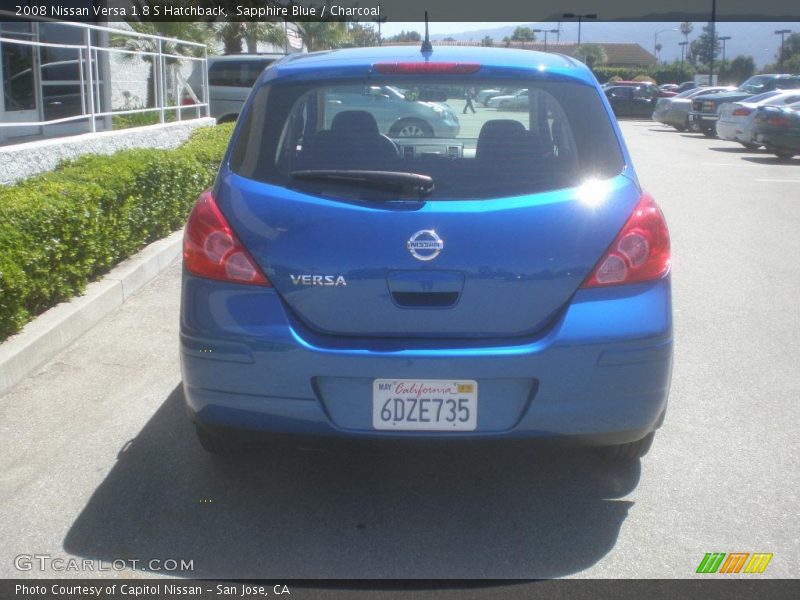 Sapphire Blue / Charcoal 2008 Nissan Versa 1.8 S Hatchback