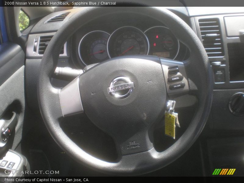 Sapphire Blue / Charcoal 2008 Nissan Versa 1.8 S Hatchback