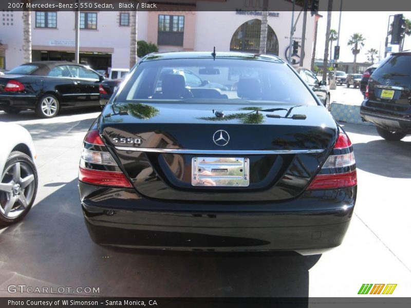Black / Black 2007 Mercedes-Benz S 550 Sedan