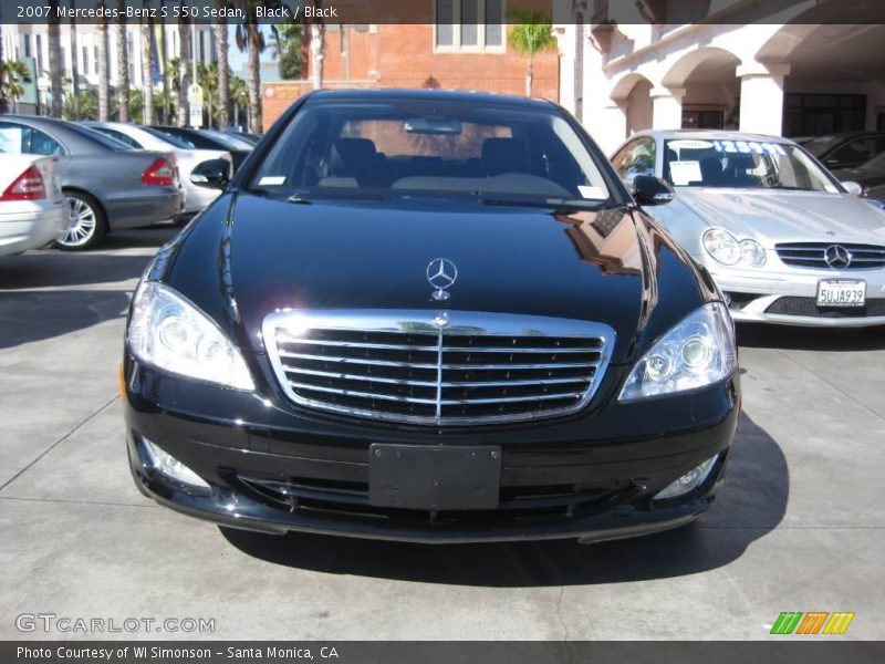 Black / Black 2007 Mercedes-Benz S 550 Sedan