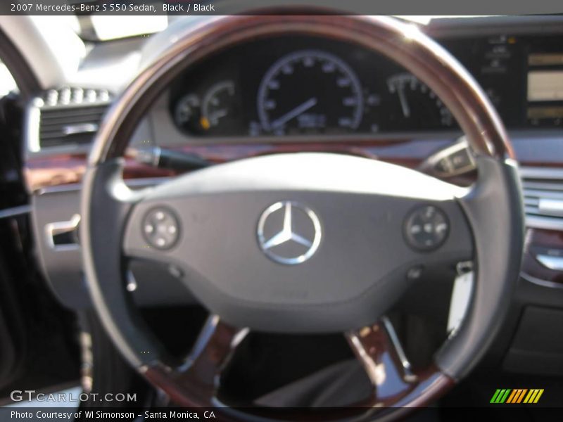 Black / Black 2007 Mercedes-Benz S 550 Sedan