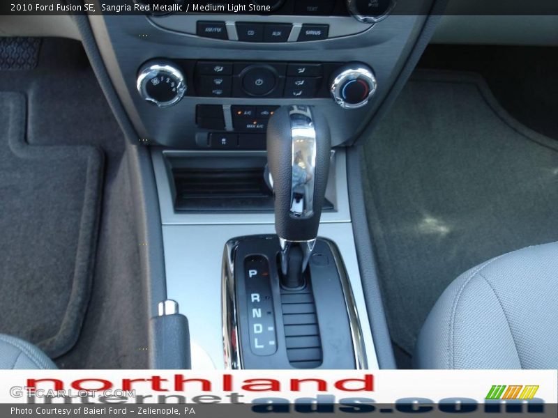 Sangria Red Metallic / Medium Light Stone 2010 Ford Fusion SE